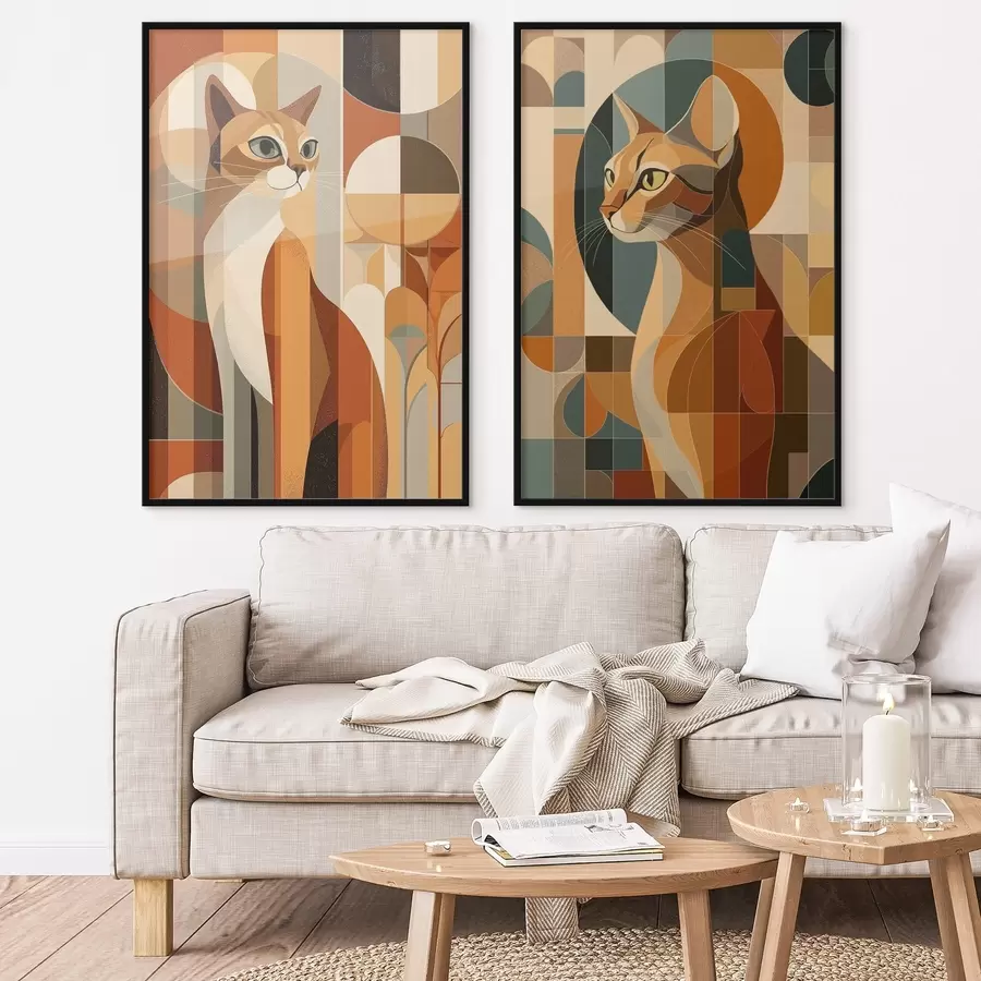 Fototapete Abstrakte Katzen d00841