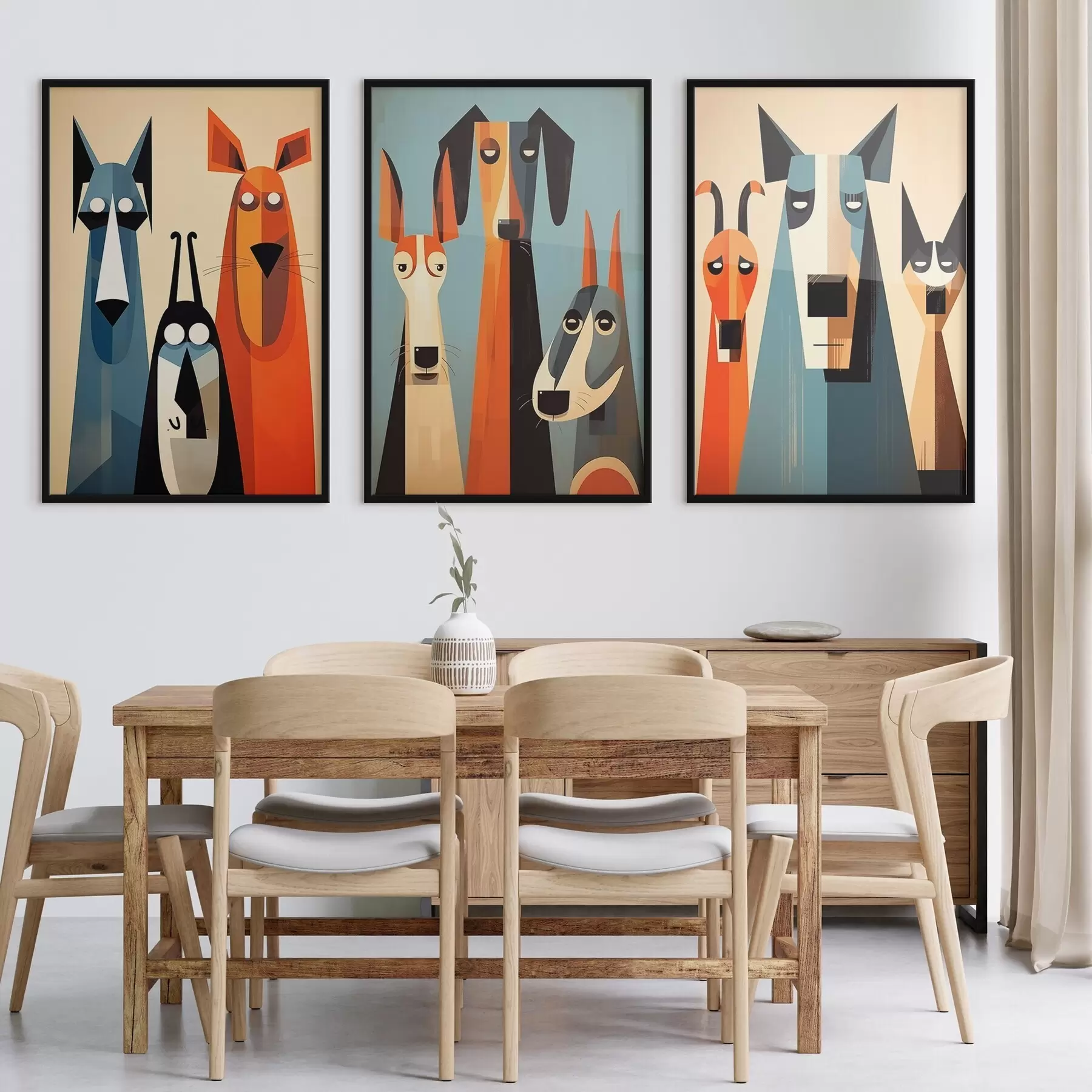 Fototapete Abstrakte Hunde d00845