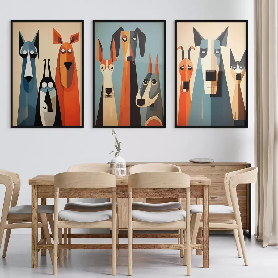 Fototapete Abstrakte Hunde d00845