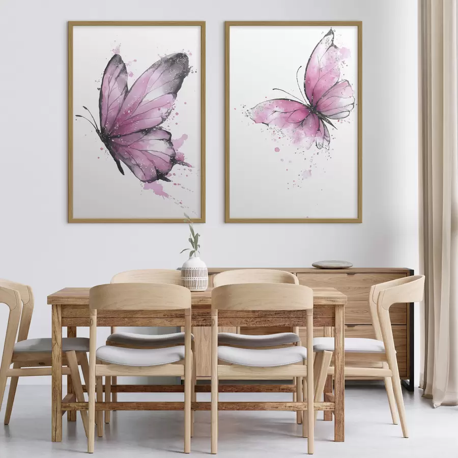 Fototapete Wunderschöne Aquarell-Schmetterlinge d00863