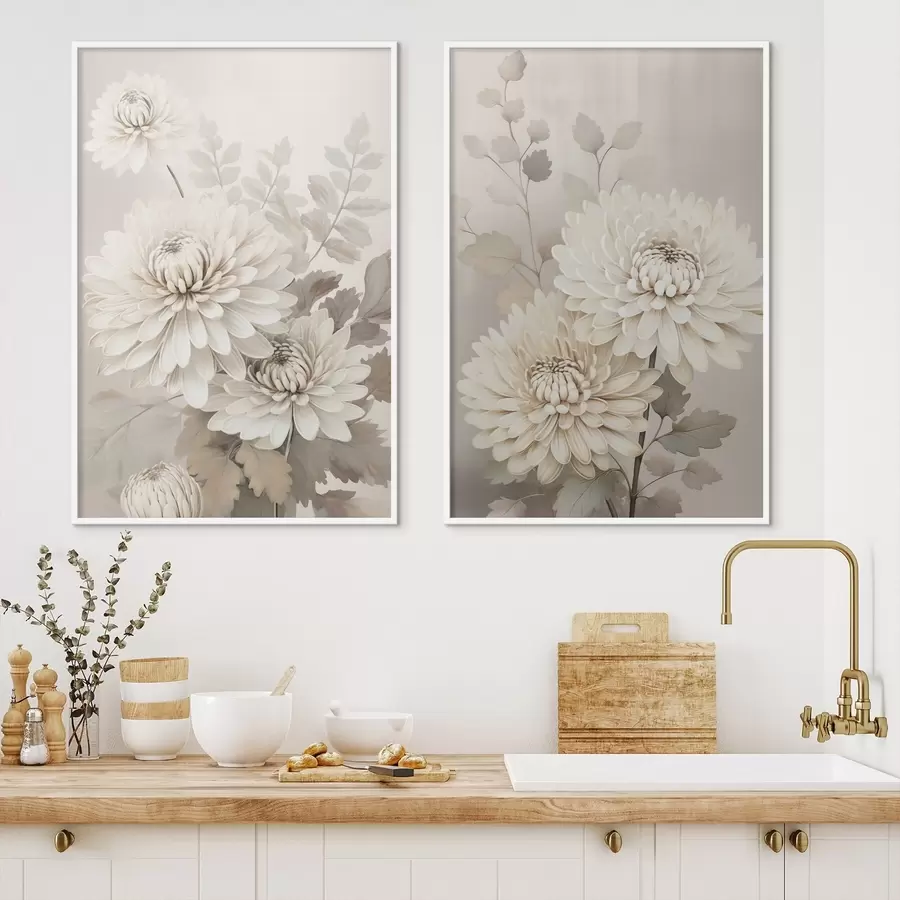 Fototapete Abstrakte Chrysanthemen d00856