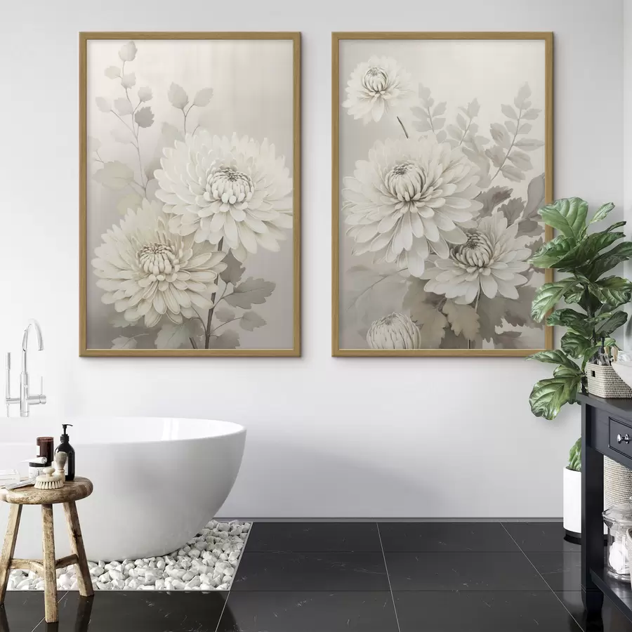Fototapete Abstrakte Chrysanthemen d00856