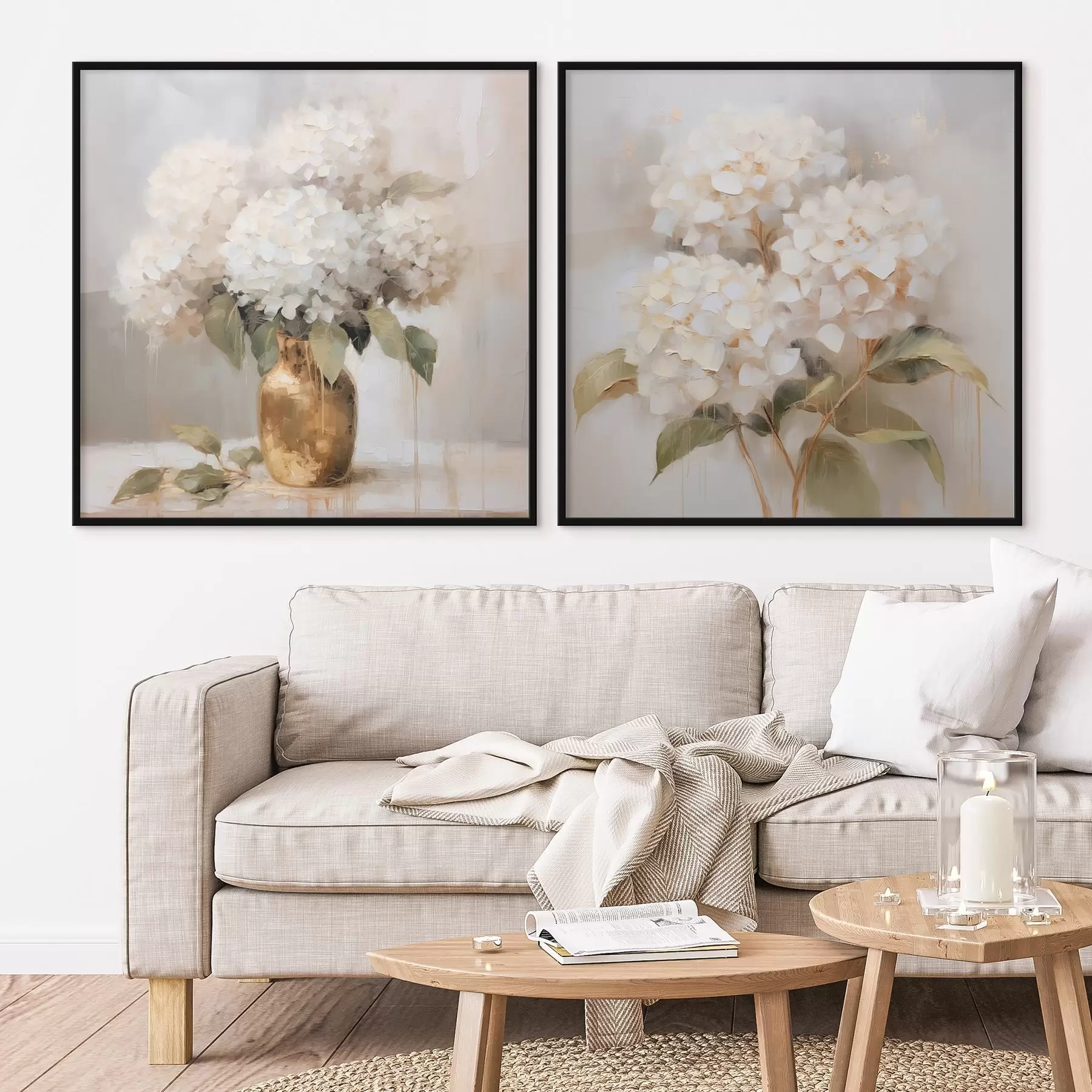 Fototapete Zarte Hortensien d00857