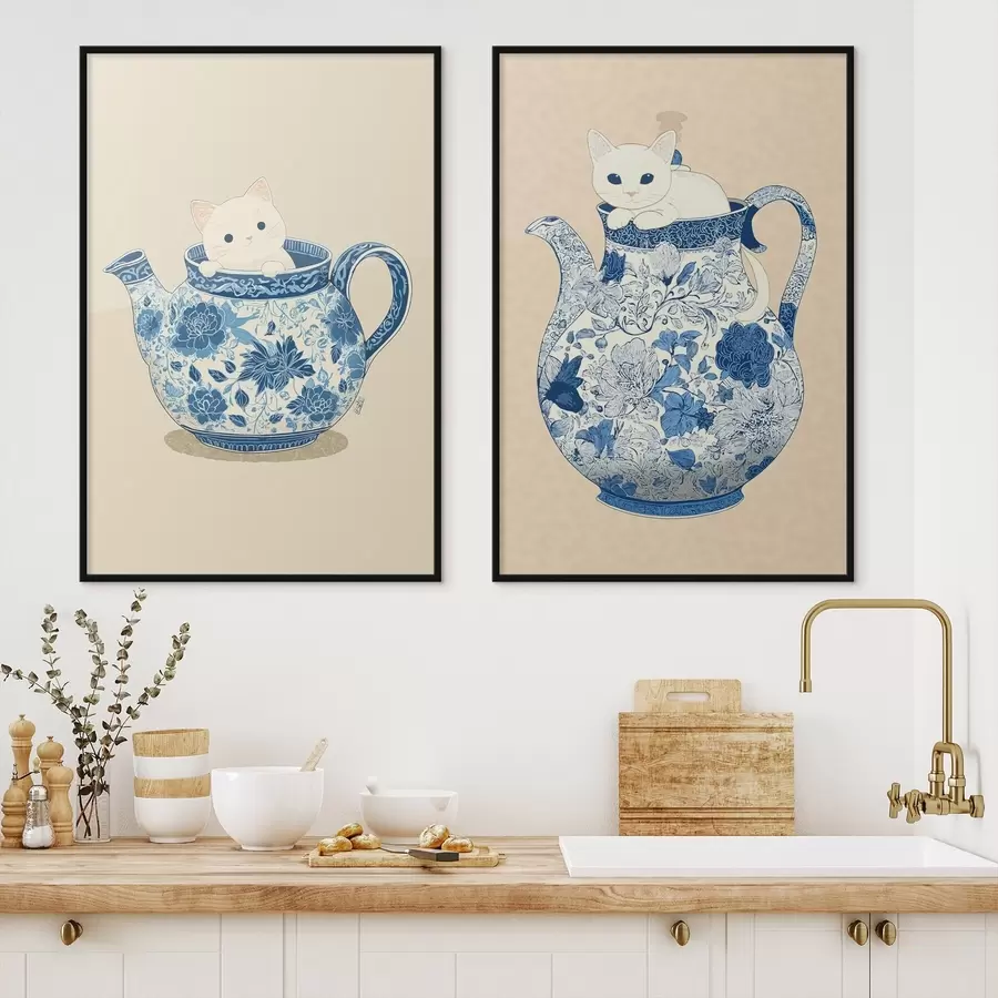 Fototapete Katze im Krug d00920