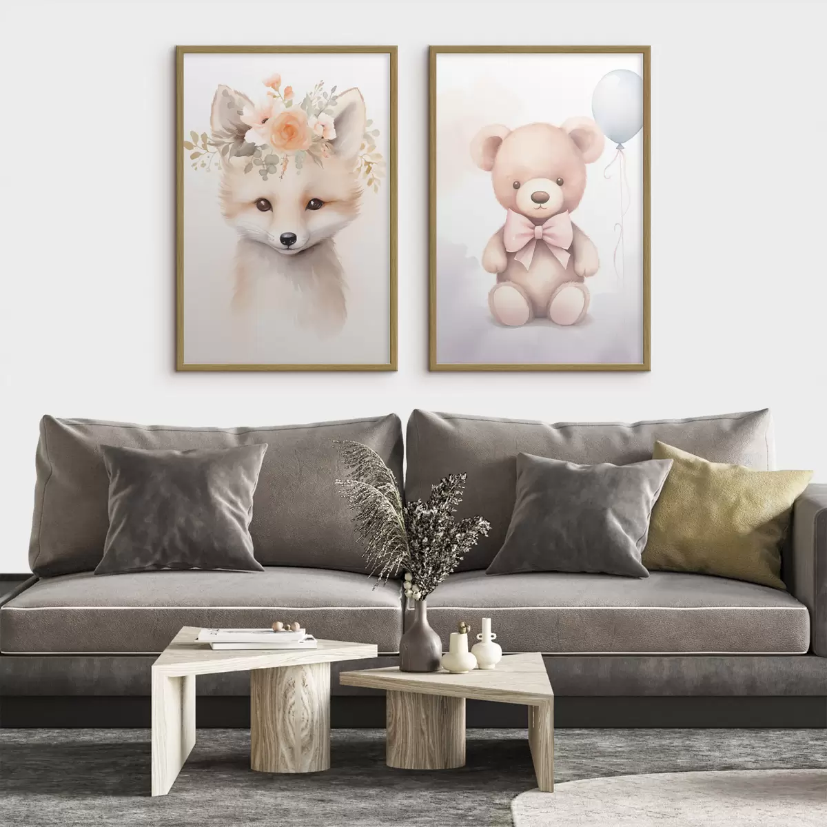 Poster Fuchs und Bär d00921