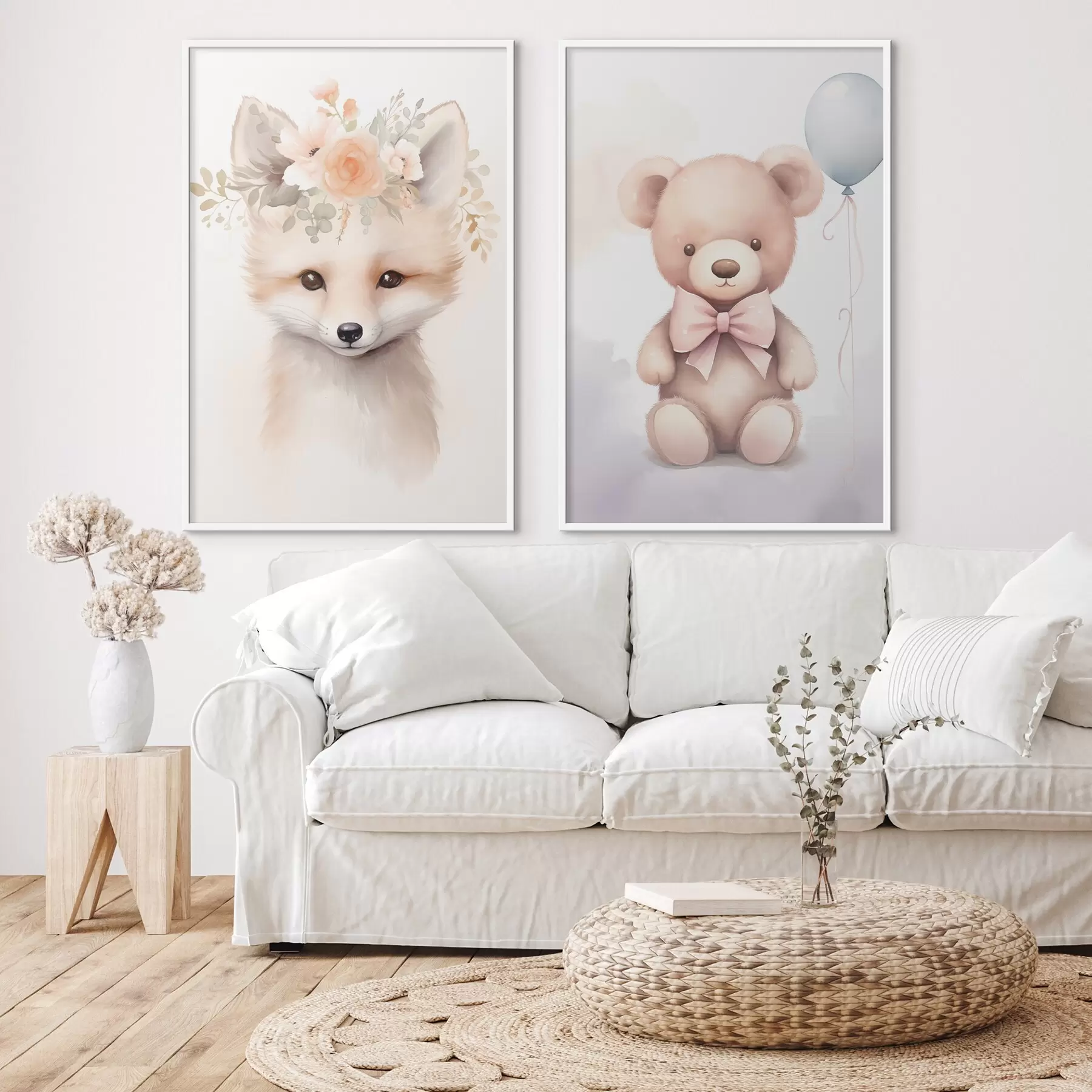 Fototapete Fuchs und Bär d00921