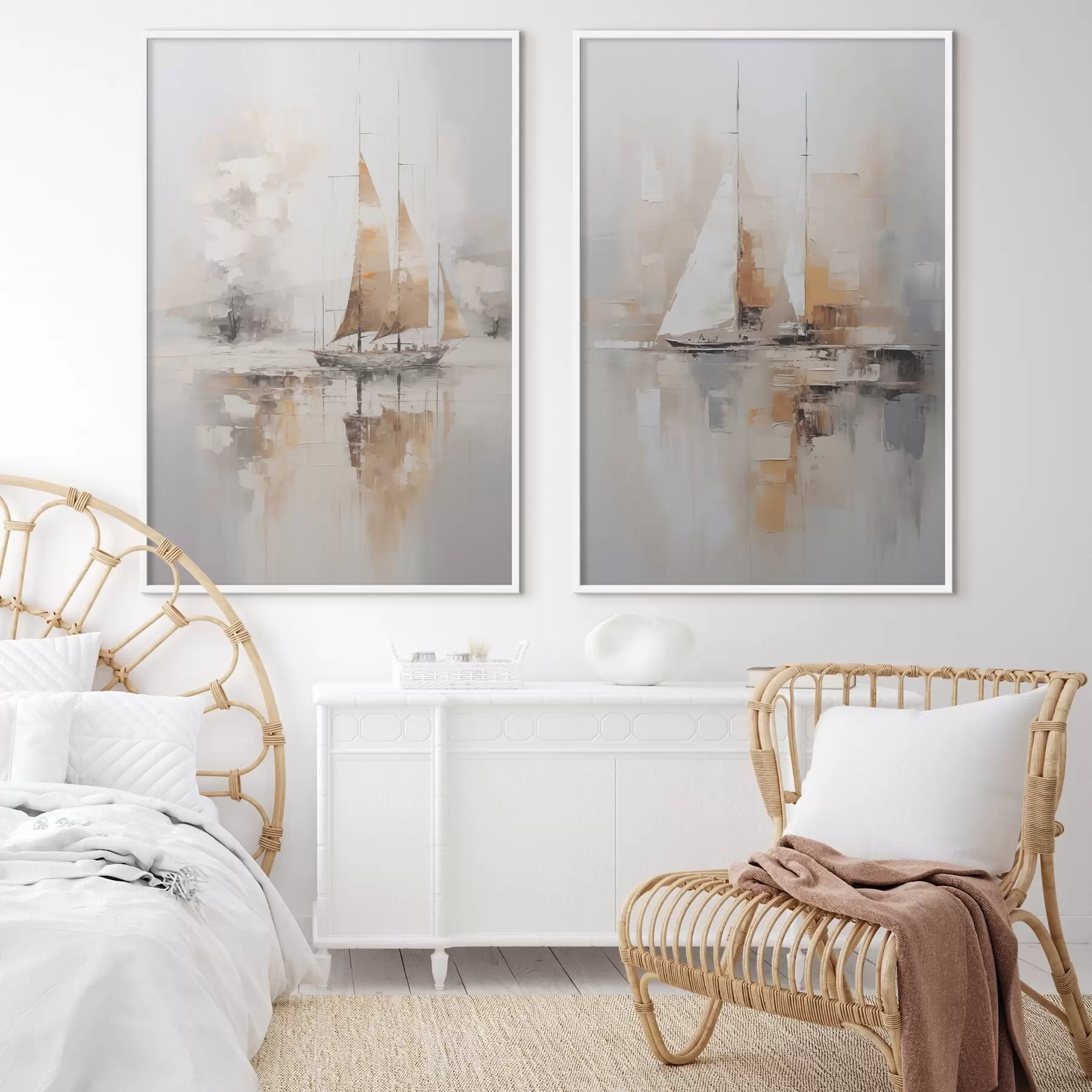 Fototapete Segelboot-Imitationsgemälde d00948