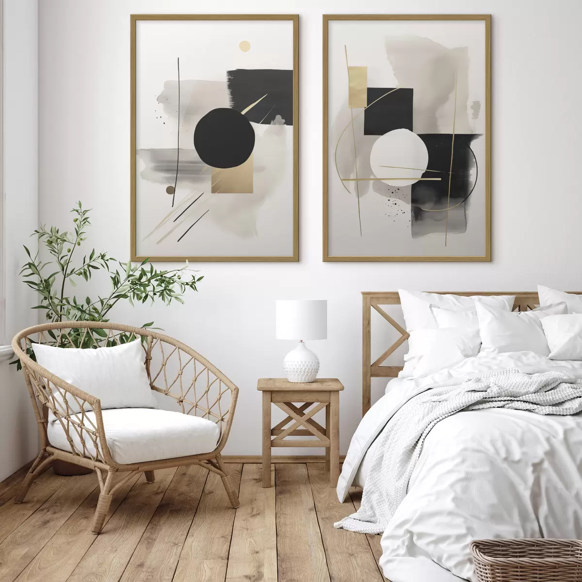 Poster Abstraktionen mit Formen d00940