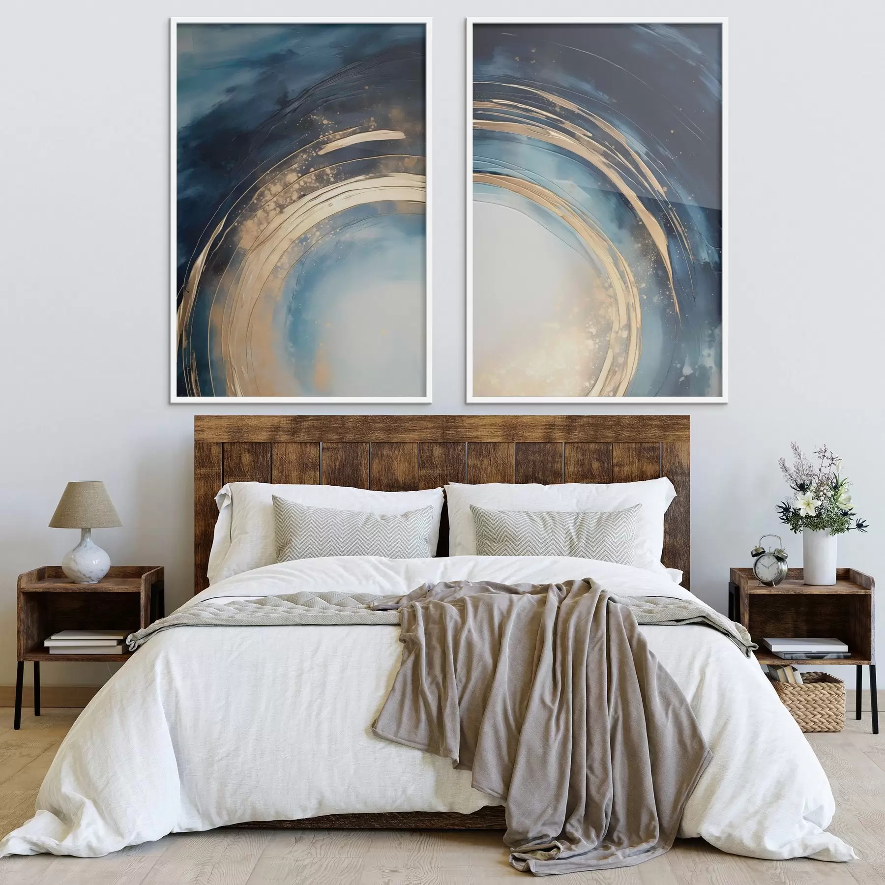 Fototapete Mitternachtsblaues Rundstrichmuster mit metallischen Bögen d00969