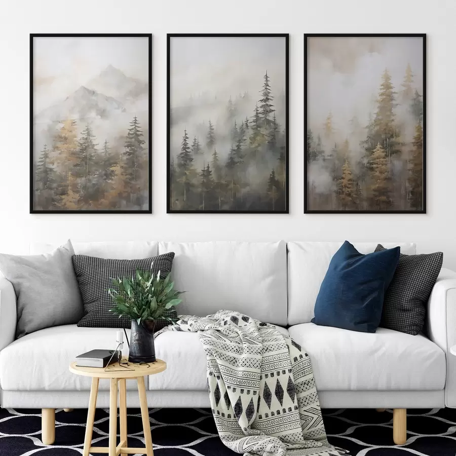 Fototapete Waldimitation in der Malerei d00996