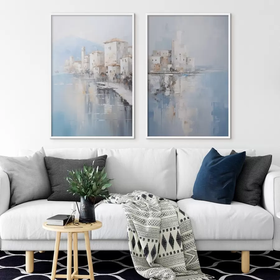 Fototapete Abstrakte Landschaftsimitation in der Malerei d00997