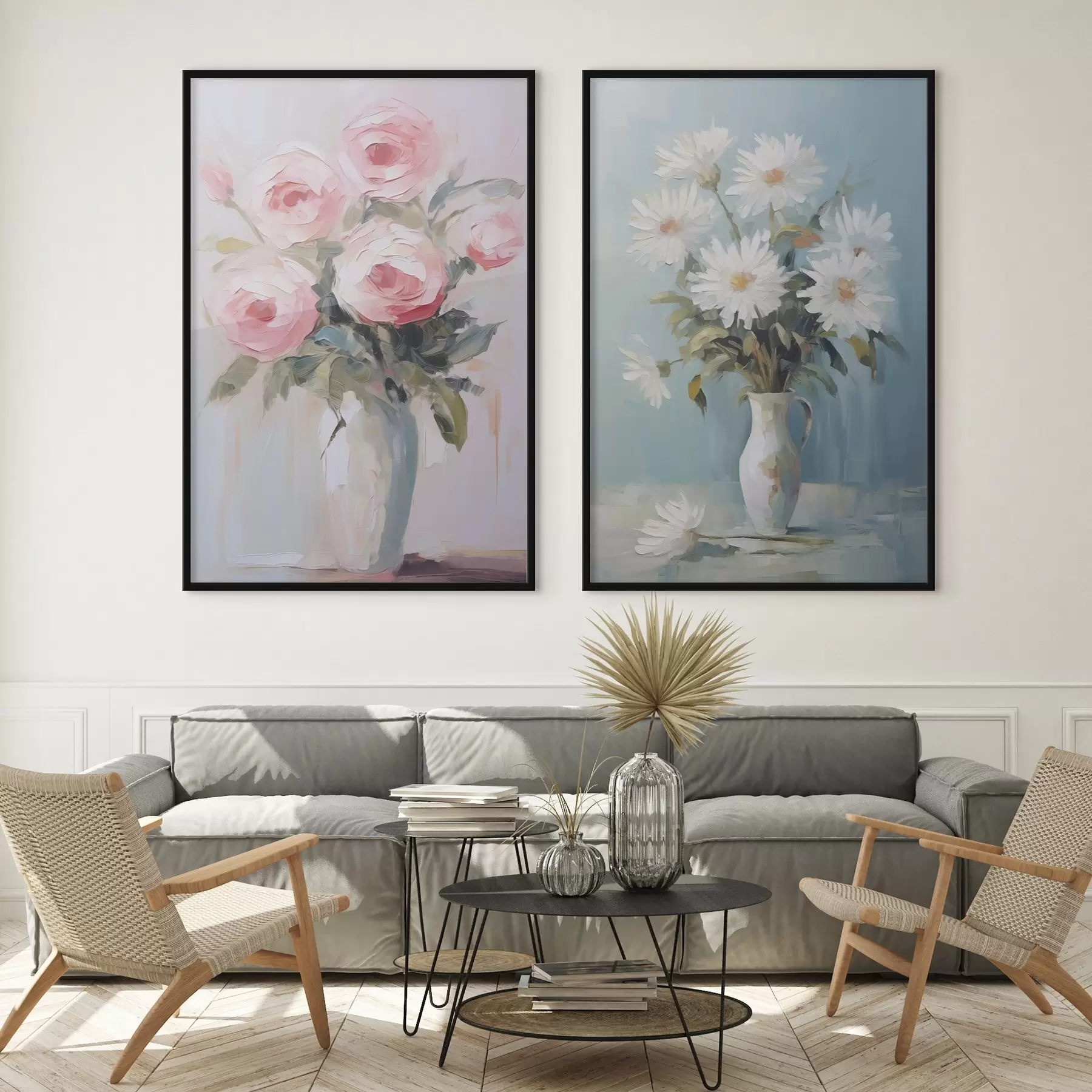 Fototapete Blumen in einer Vase – Imitationsgemälde d01027