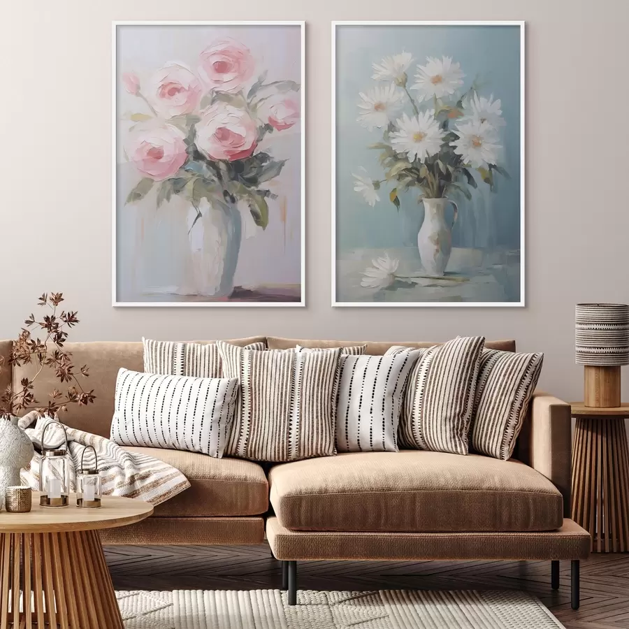 Fototapete Blumen in einer Vase – Imitationsgemälde d01027