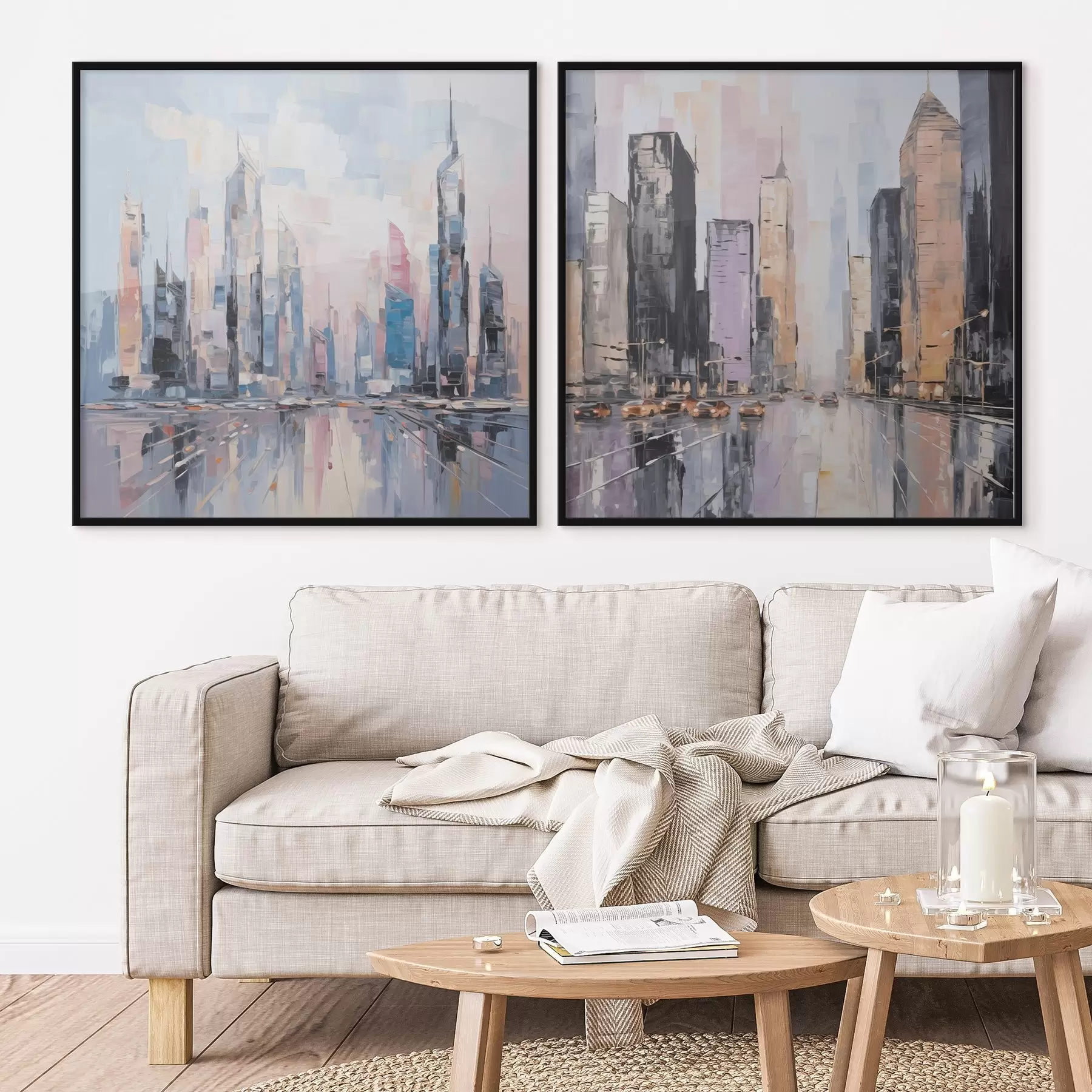 Fototapete Abstrakte Stadtimitation der Malerei d01032