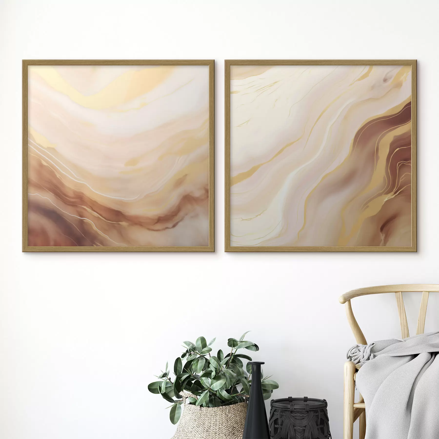 Fototapete Leichte, wellenförmige Strukturen in Aquarelltechnik d00991