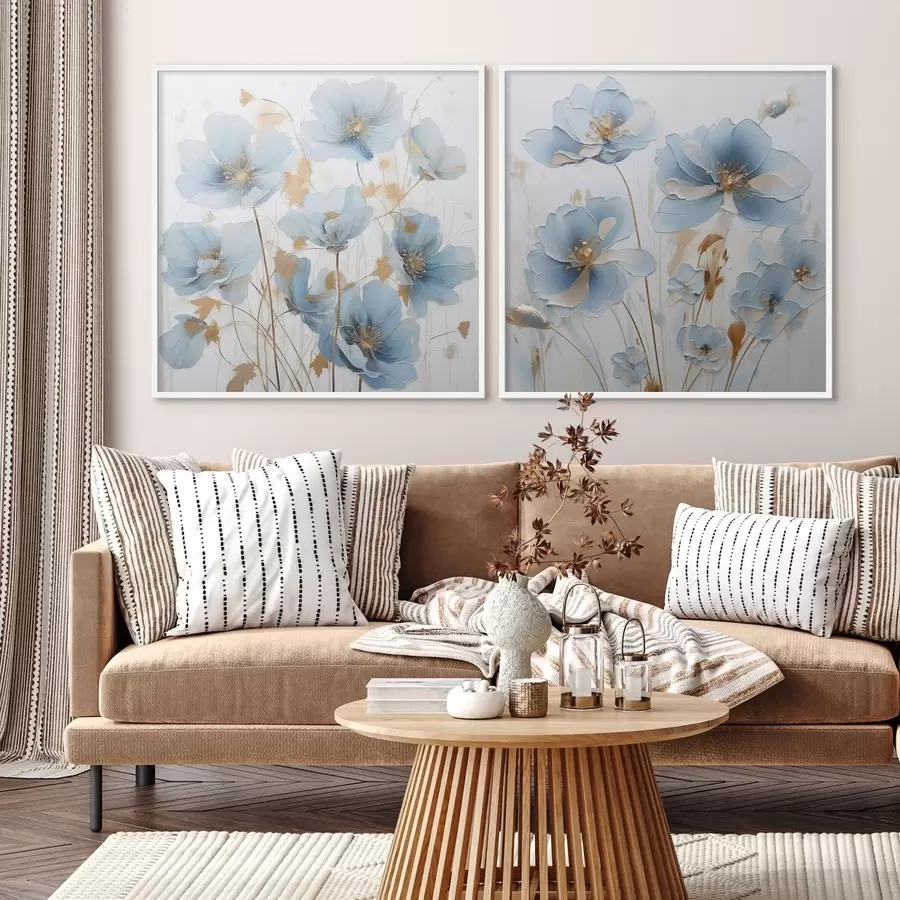 Fototapete Zarte Blumenimitation aus der Malerei d01044