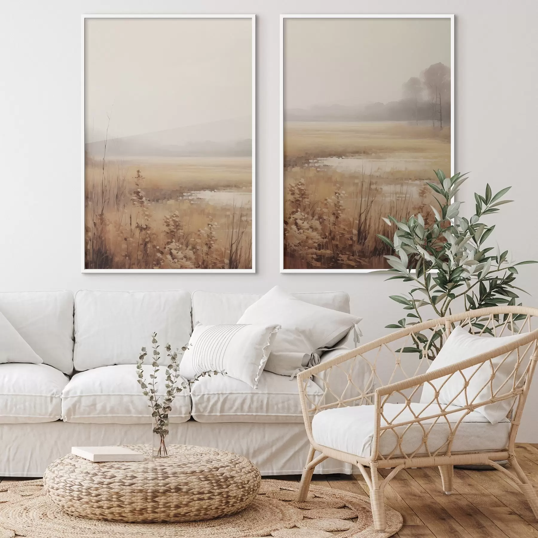 Fototapete Getrocknete Blumen auf einem Feld d01053