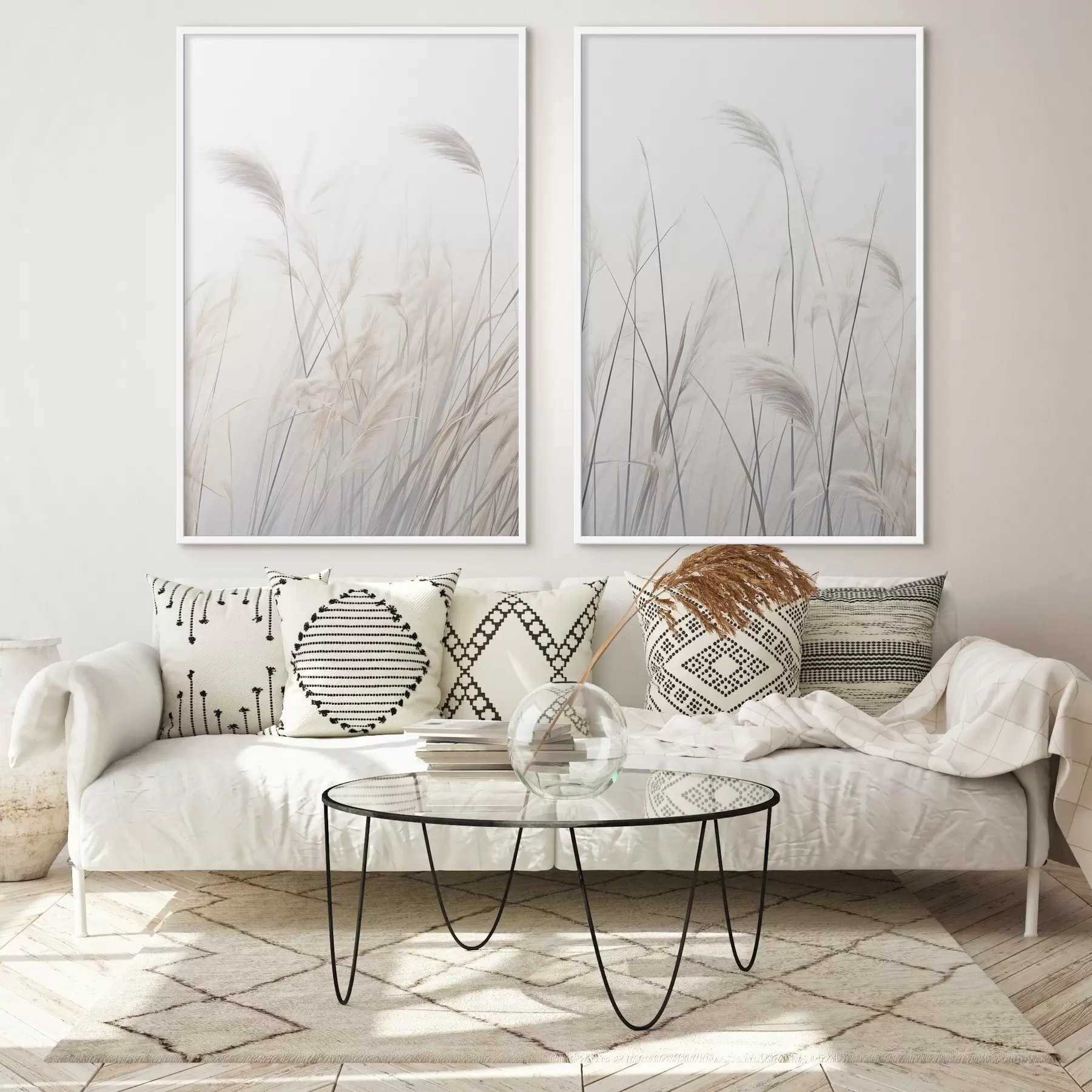 Fototapete Zarte Pflanzen auf hellem Hintergrund d01065