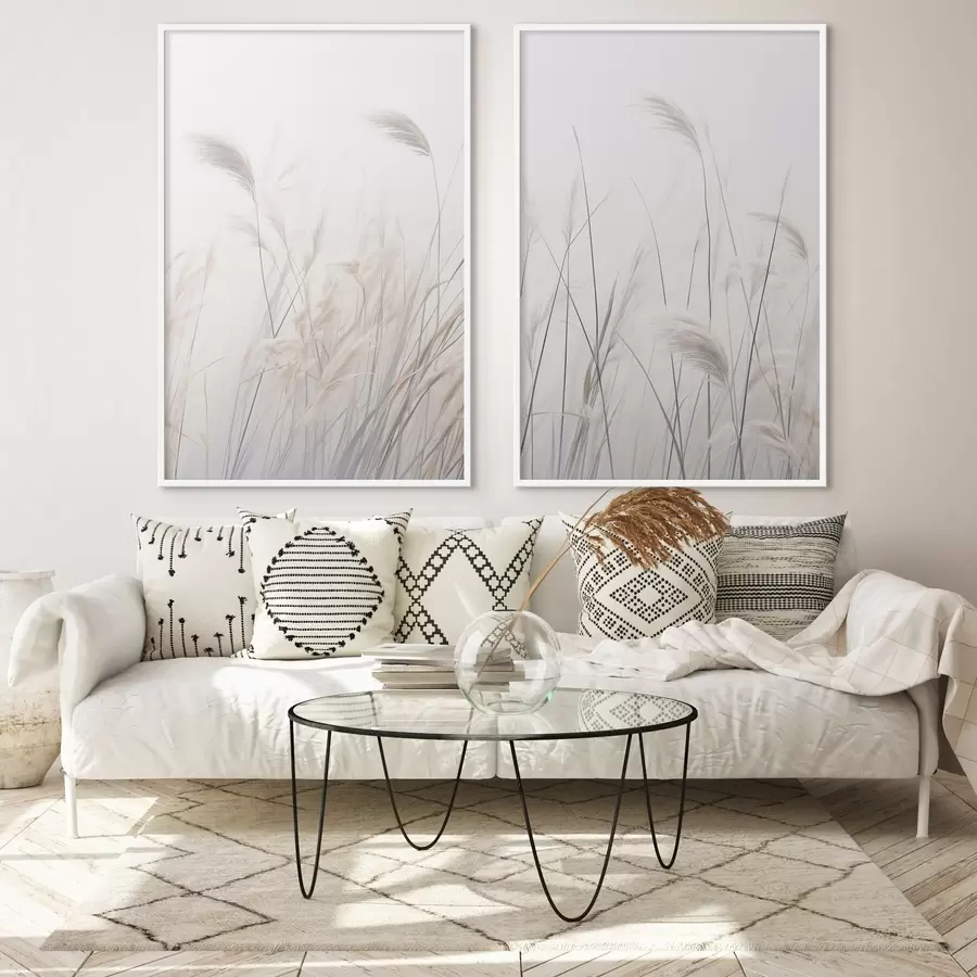 Fototapete Zarte Pflanzen auf hellem Hintergrund d01065