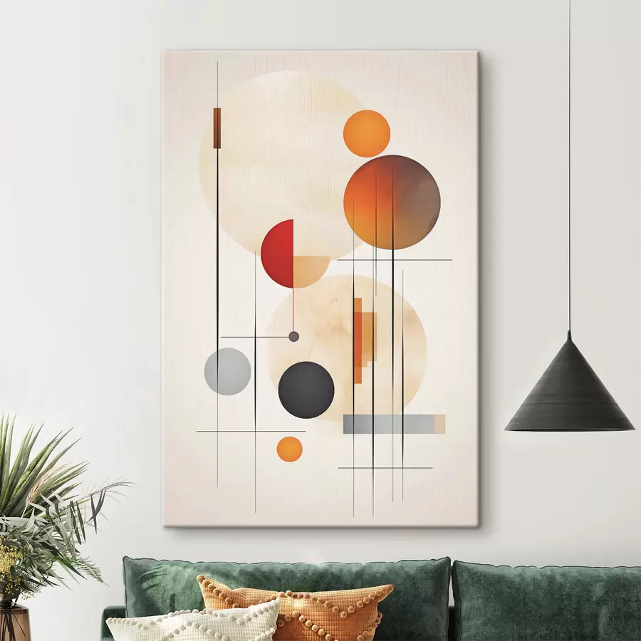 Fototapete Geometrische Abstraktion mit Kugeln s46976