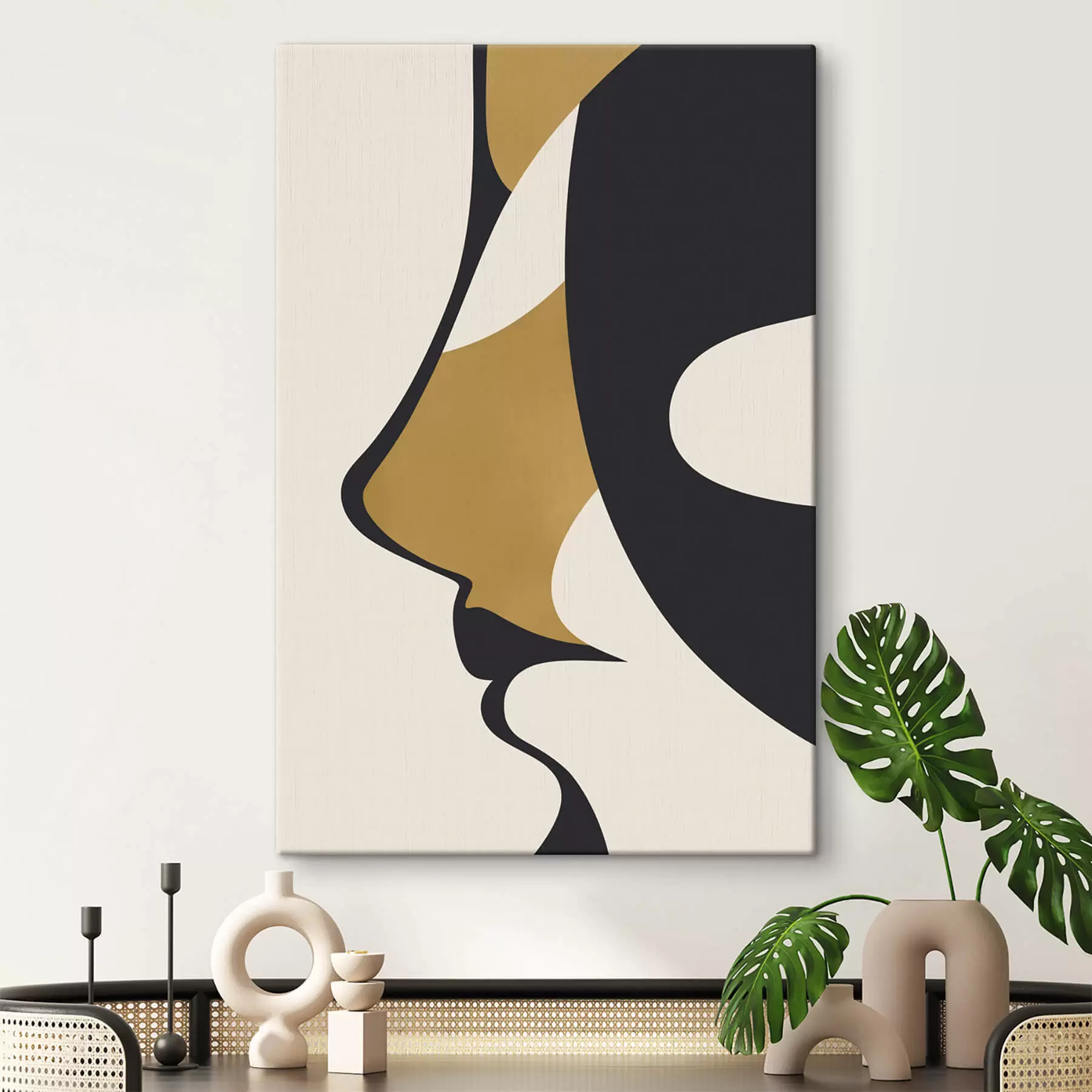 Fototapete Abstrakte Silhouette eines Gesichts s47252