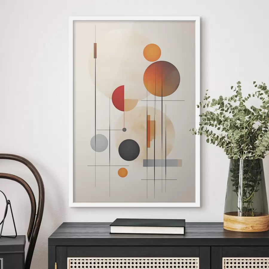 Fototapete Geometrische Abstraktion mit Kugeln f46976
