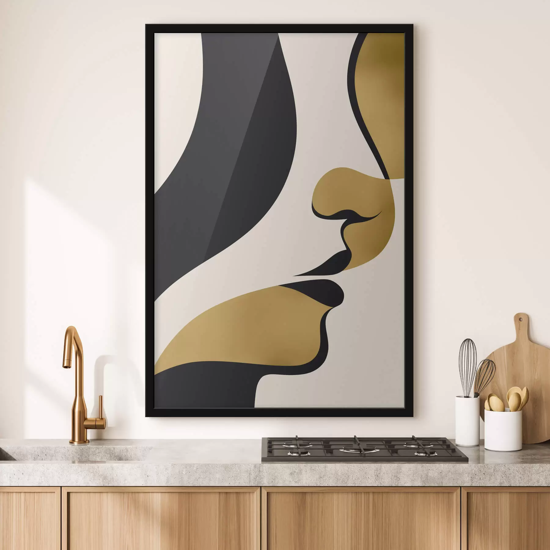 Fototapete Abstrakte Silhouette eines Gesichts f47251