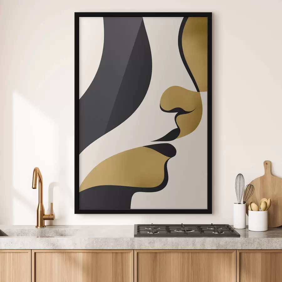 Fototapete Abstrakte Silhouette eines Gesichts f47251