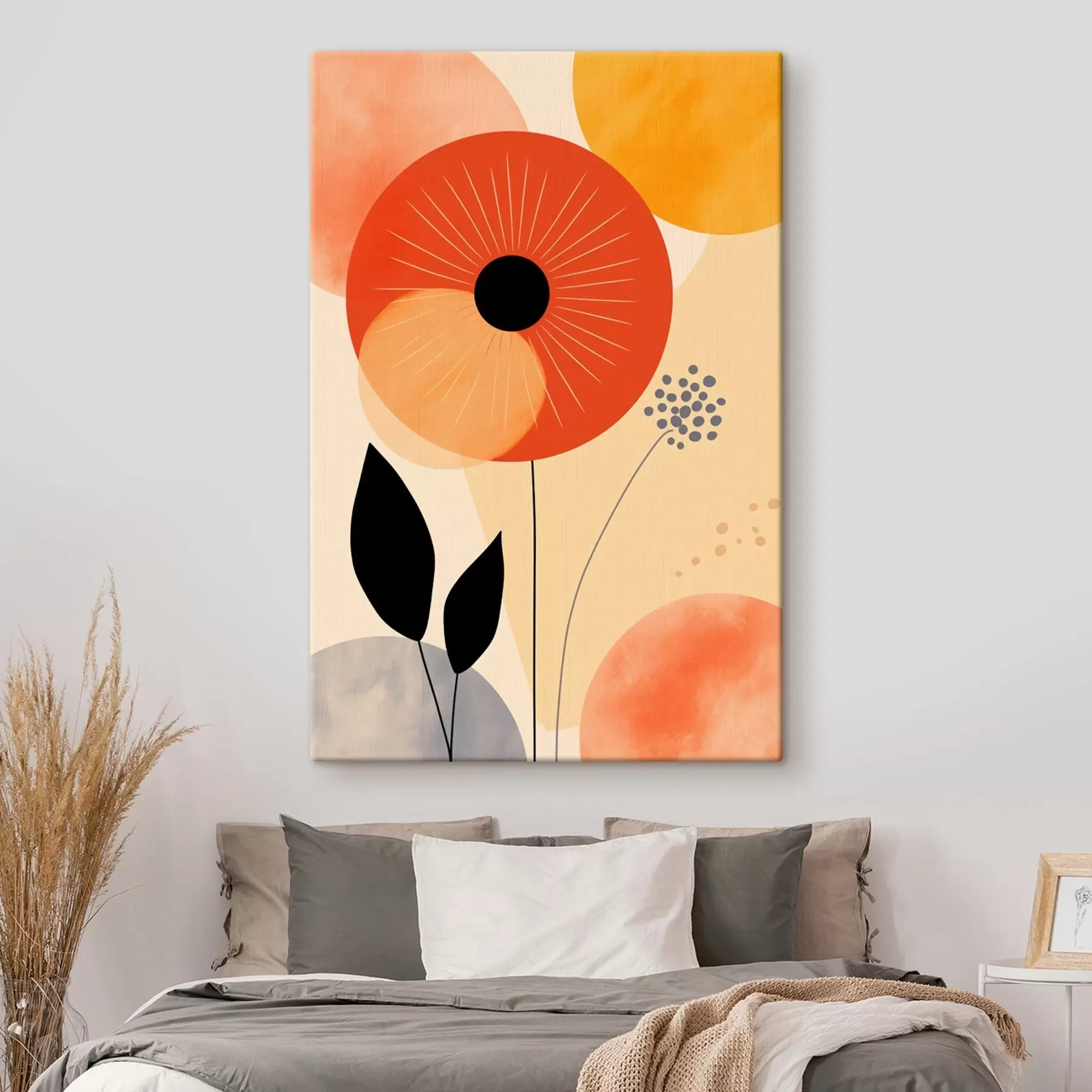 Fototapete Dekorative Blumenkunst im Stil einer digitalen Illustration s46927