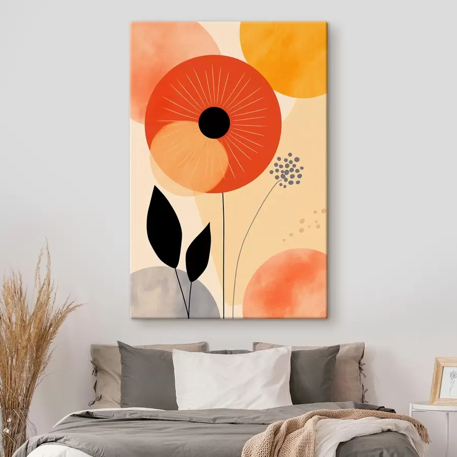 Fototapete Dekorative Blumenkunst im Stil einer digitalen Illustration s46927