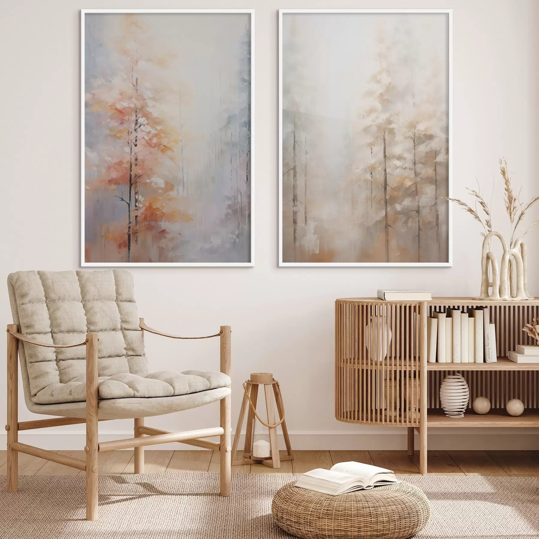 Fototapete Herbstwald-Imitationsgemälde d00833