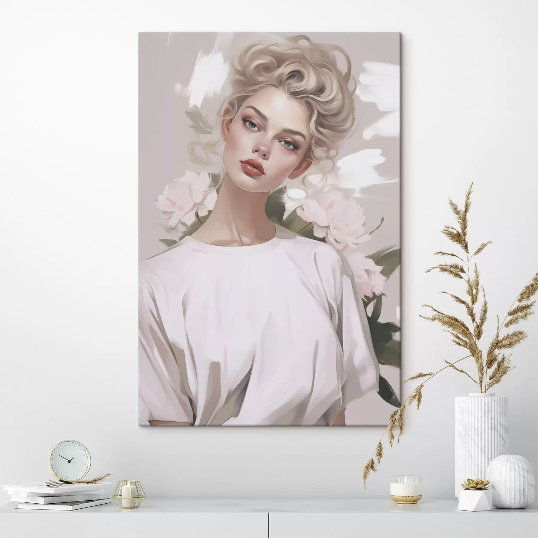 Fototapete Porträt eines Mädchens in einem T-Shirt s47340