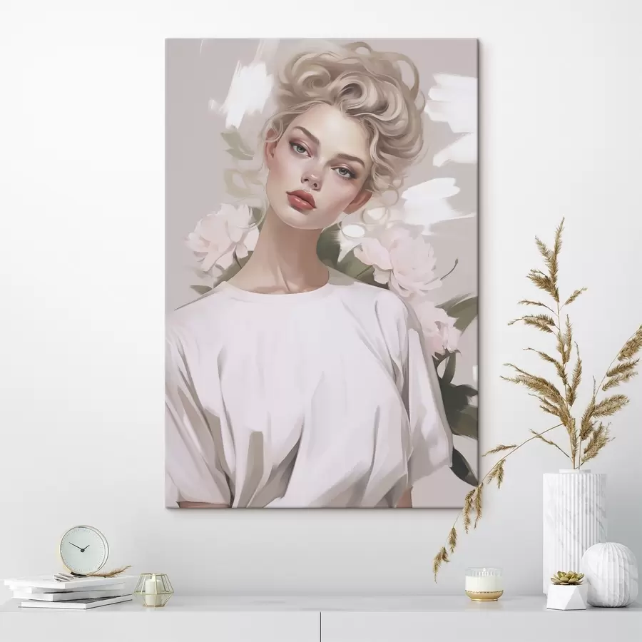 Fototapete Porträt eines Mädchens in einem T-Shirt s47340