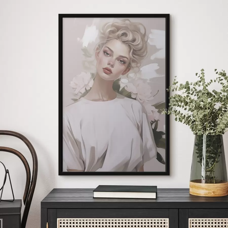 Fototapete Porträt eines Mädchens in einem T-Shirt f47340