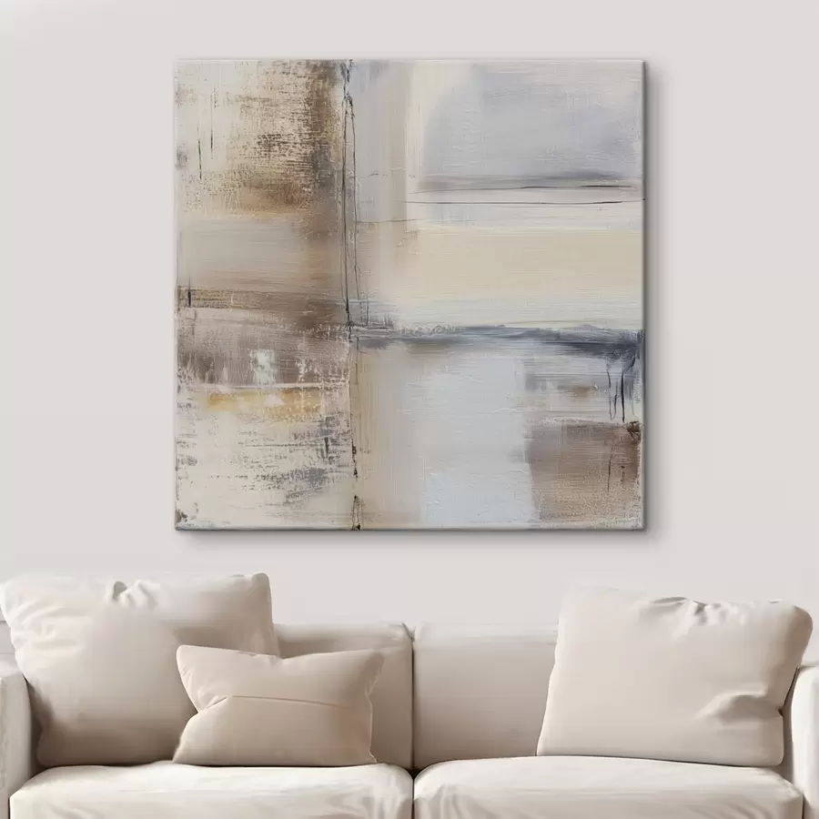 Fototapete zeitgenössische Abstraktion in gedämpften Farbtönen s47122