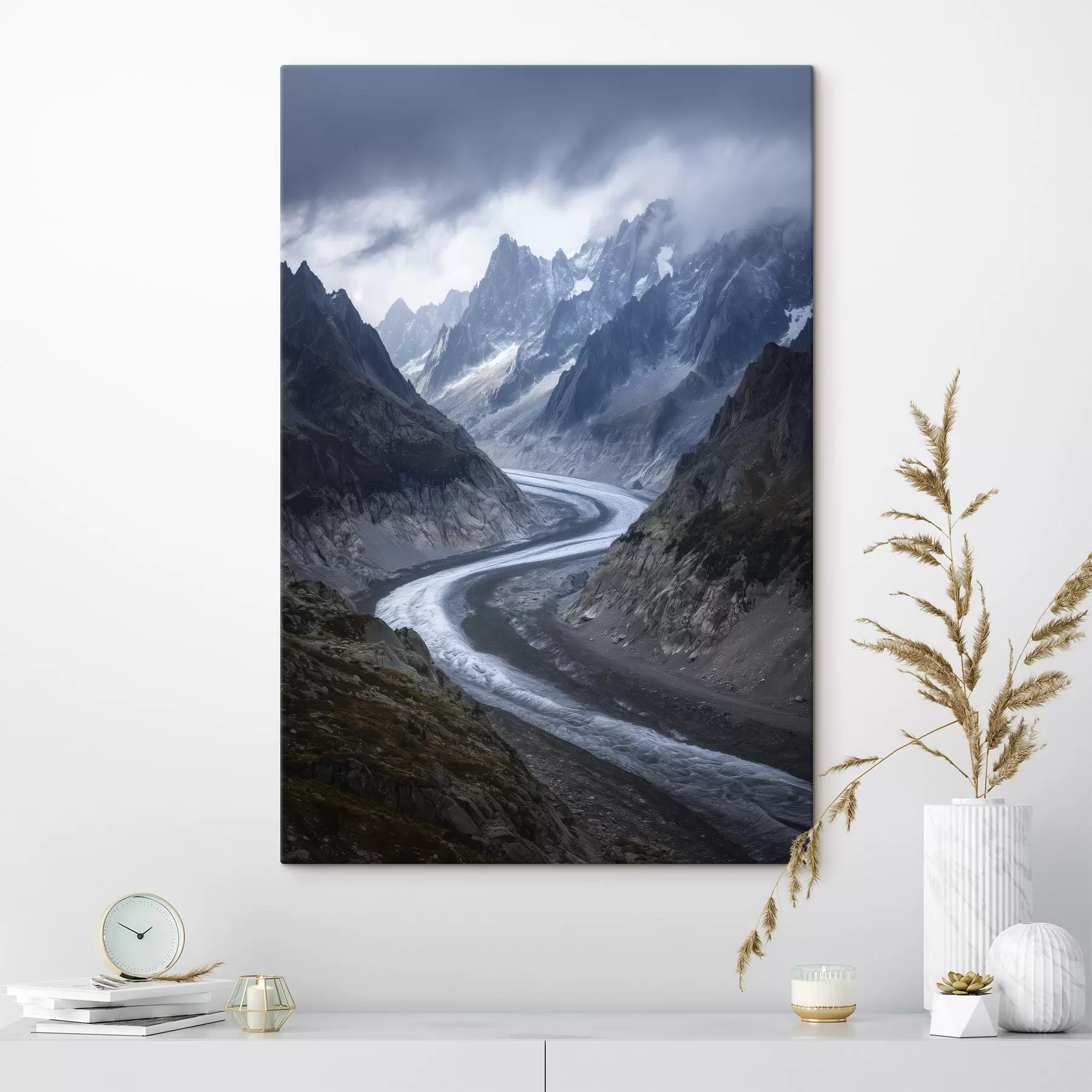 Fototapete Berglandschaft mit Wolken s47142