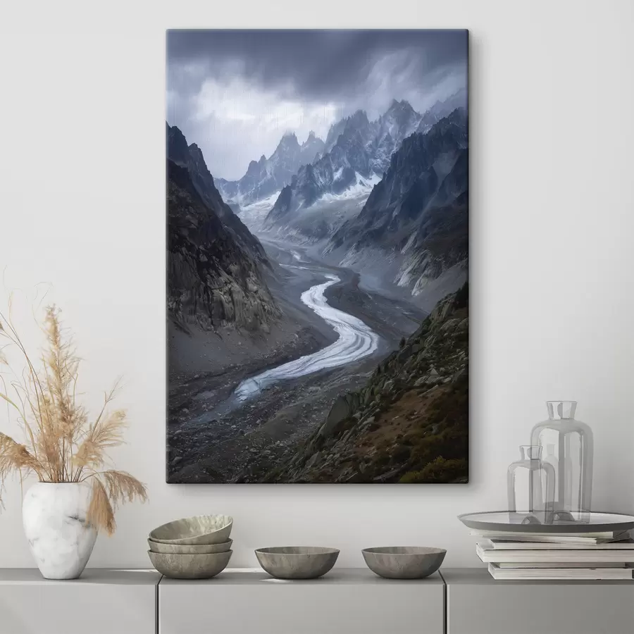 Fototapete Berglandschaft mit Wolken s47143