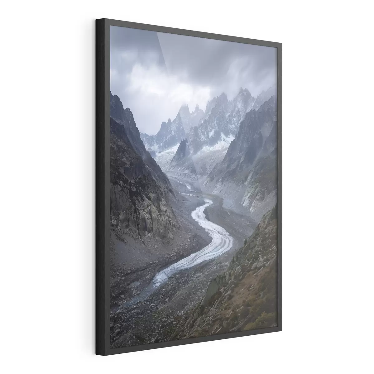 Poster Berglandschaft mit Wolken f47143