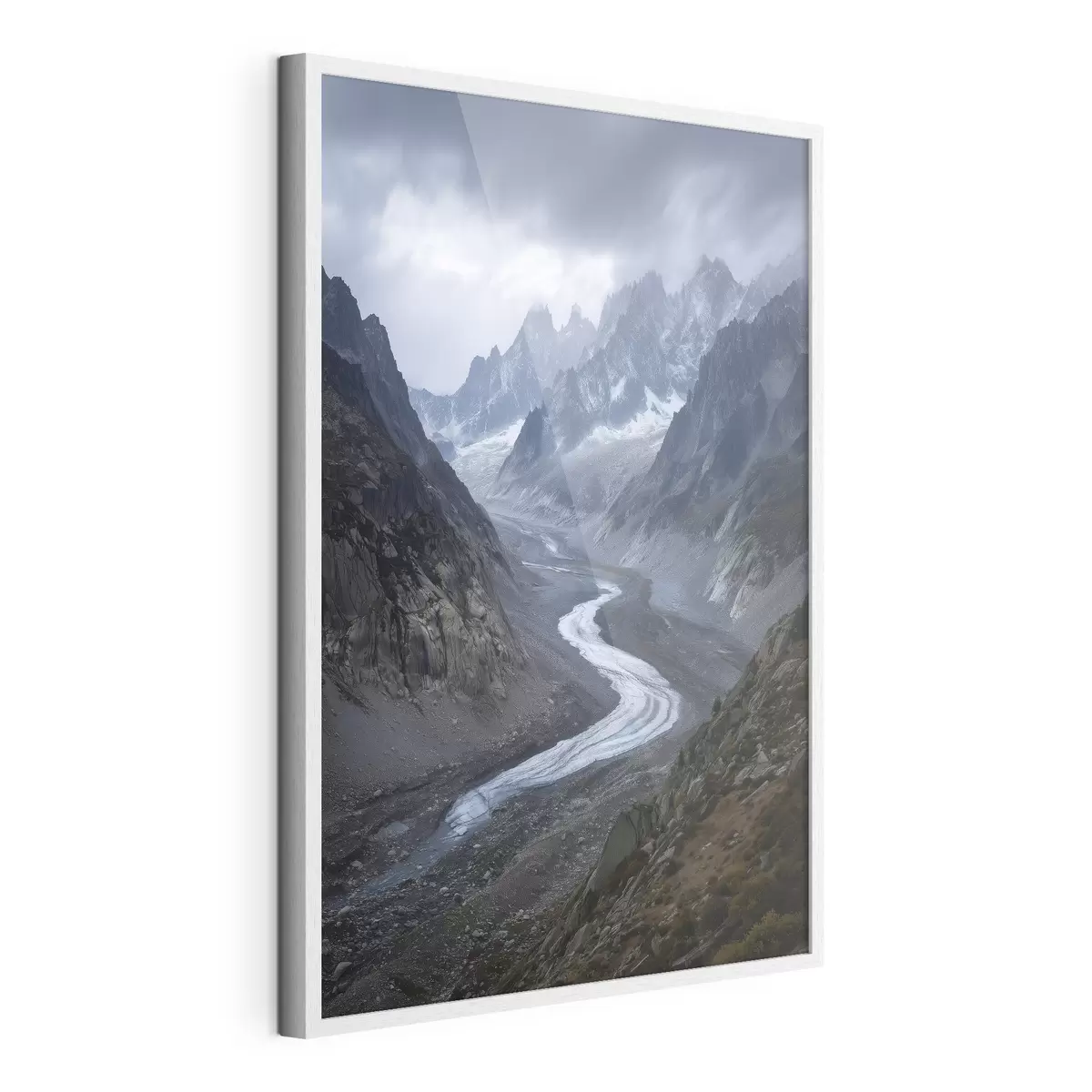 Poster Berglandschaft mit Wolken f47143