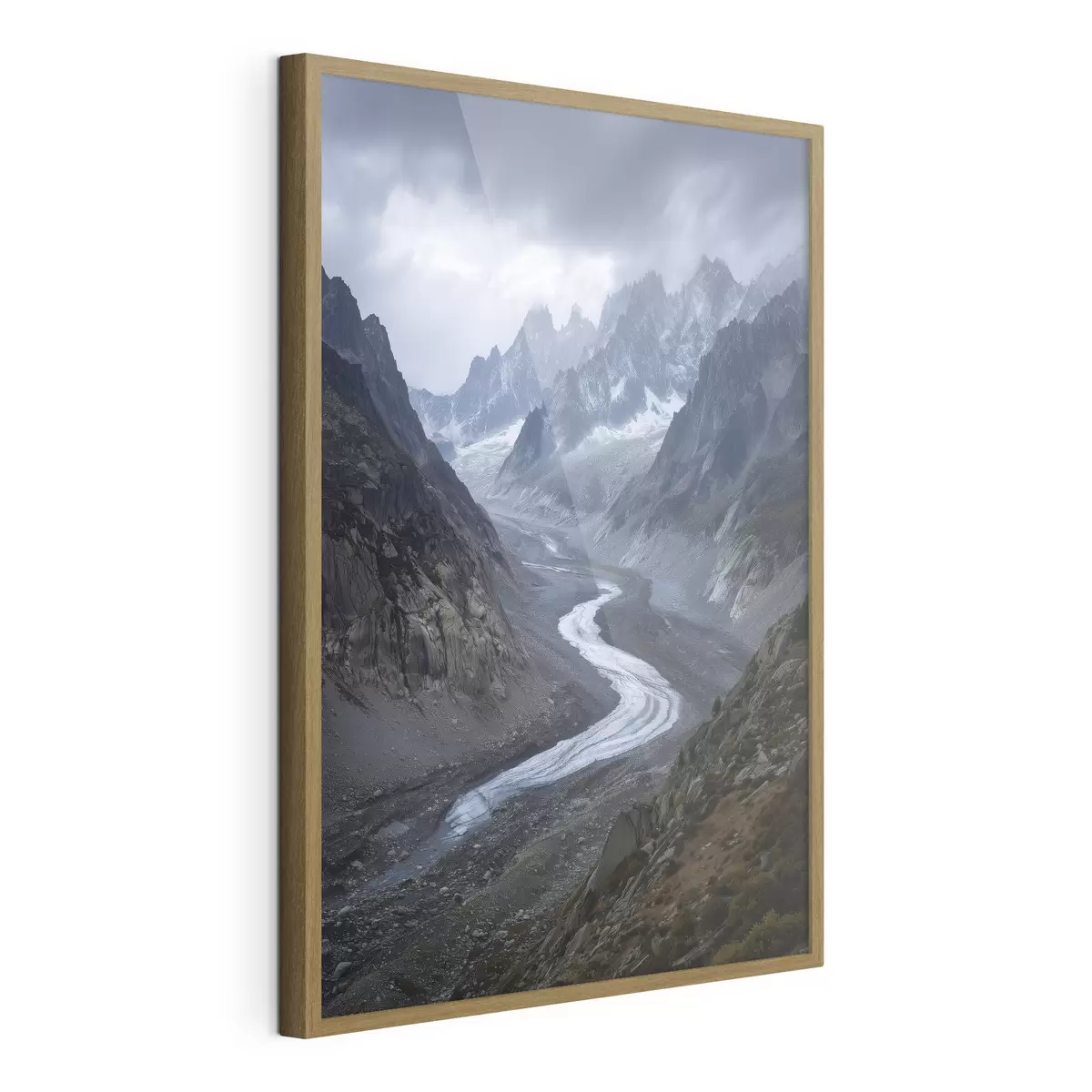 Poster Berglandschaft mit Wolken f47143