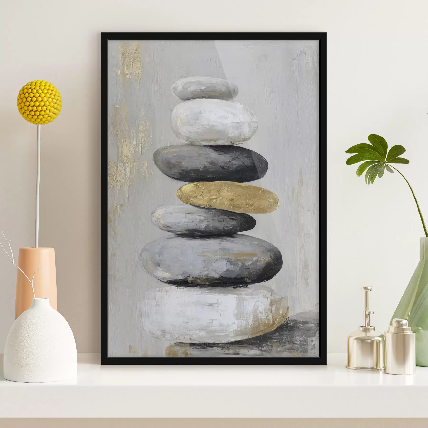 Fototapete große Steine im Stil der Malerei f47236