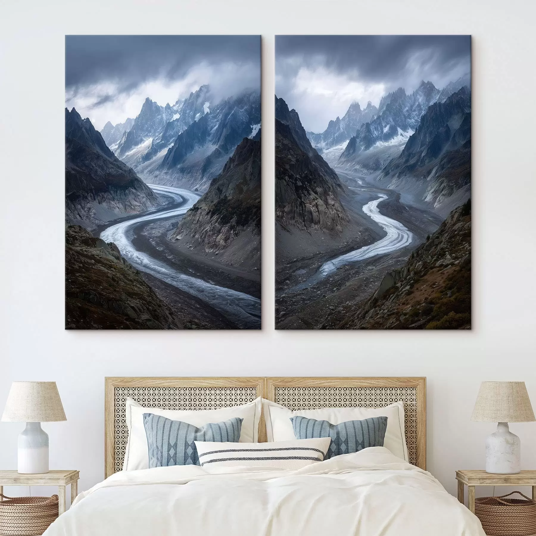 Fototapete Berglandschaft mit Wolken m01180