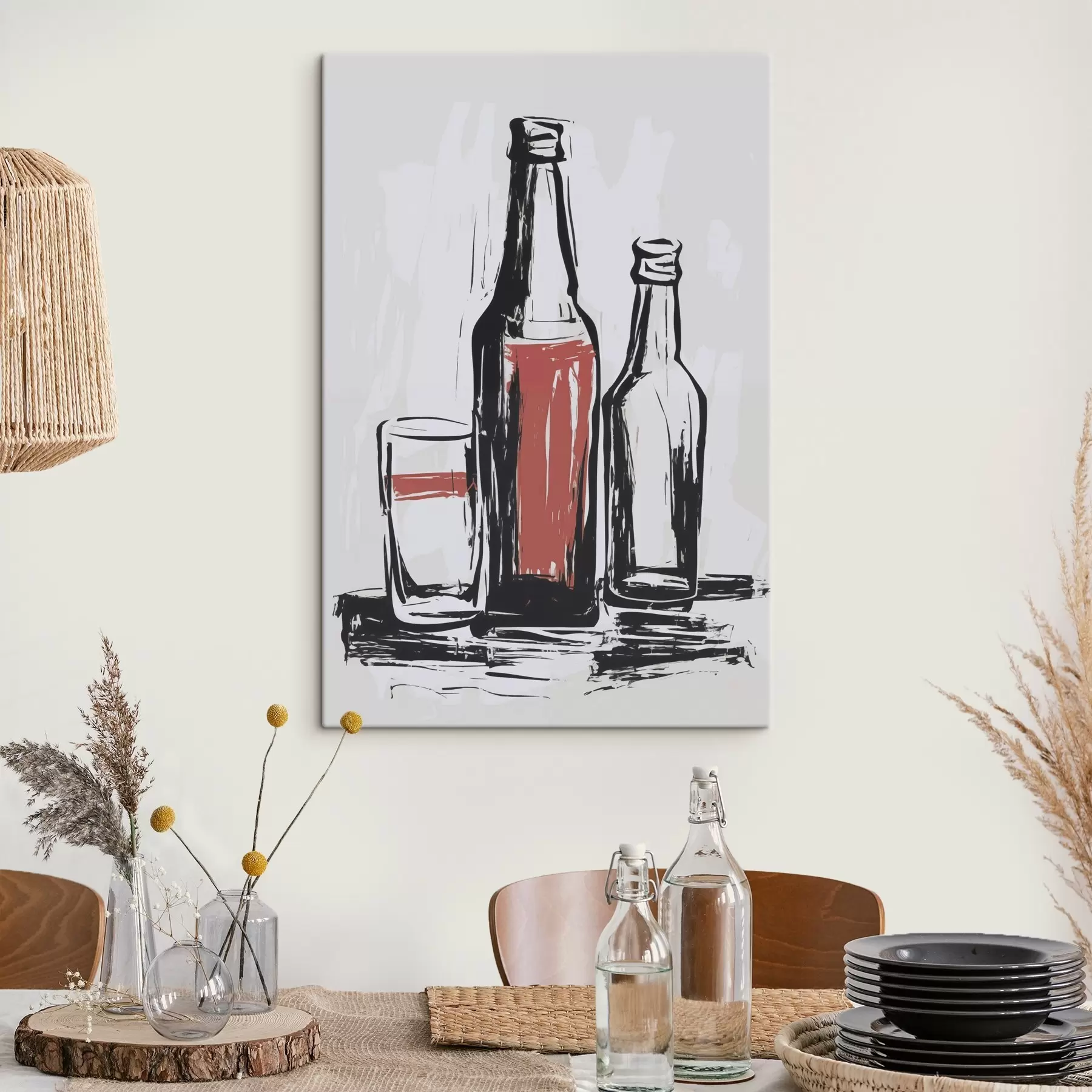 Fototapete Flaschen und Glas s47493