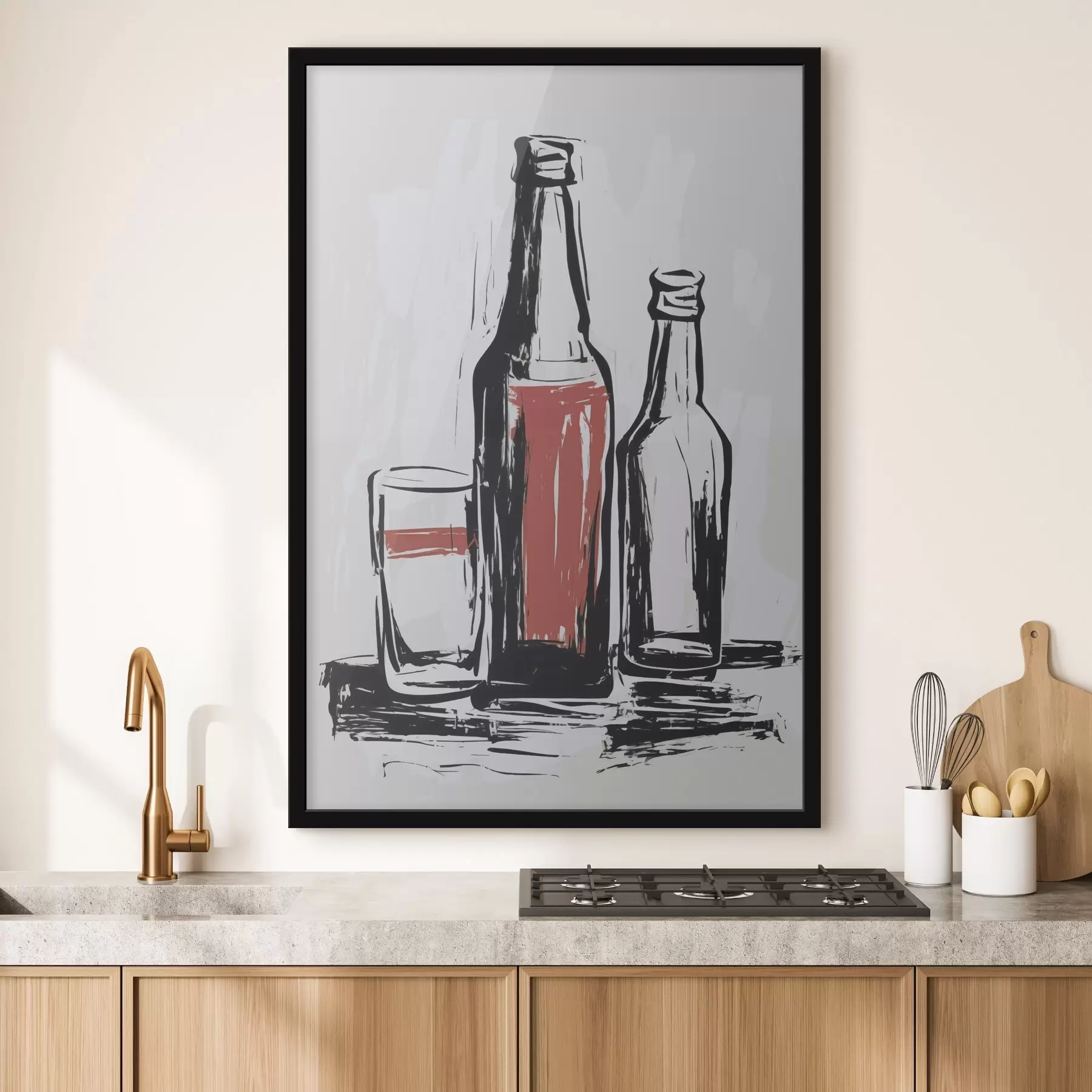 Fototapete Flaschen und Glas f47493