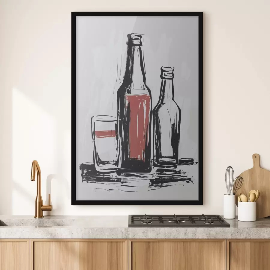 Fototapete Flaschen und Glas f47493