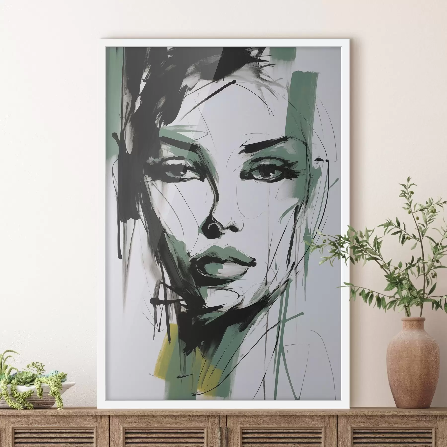 Fototapete Abstraktes Frauenporträt f47499