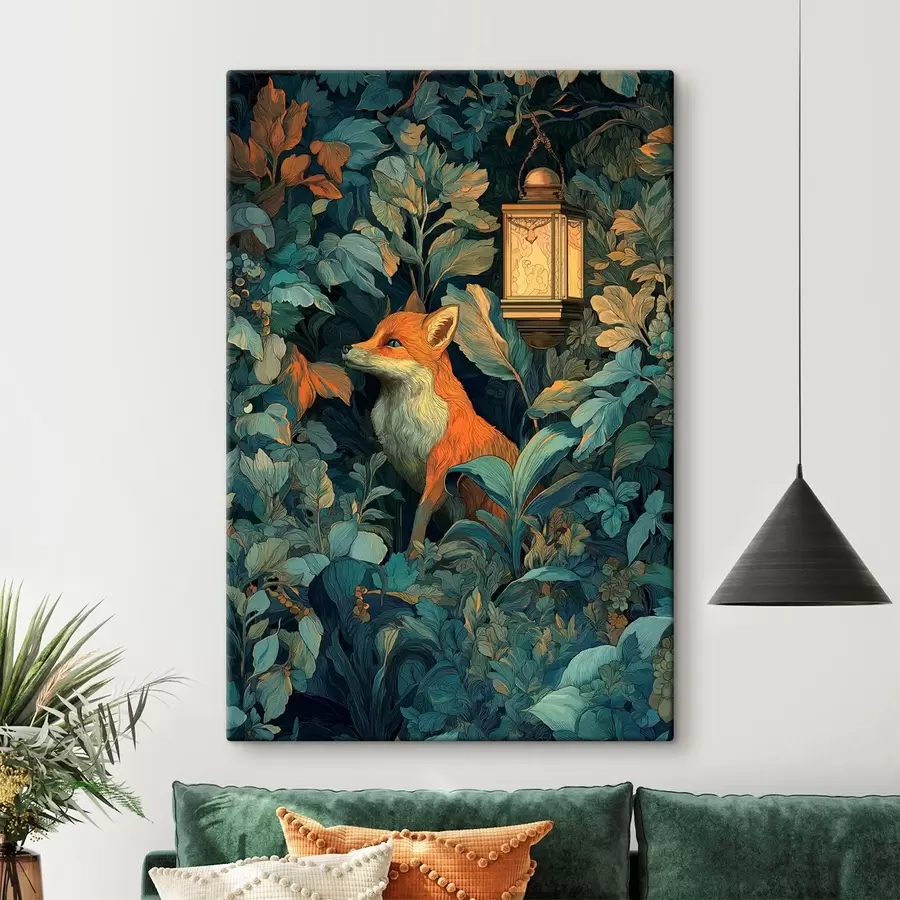 Fototapete Süßer Fuchs im Gebüsch s47107