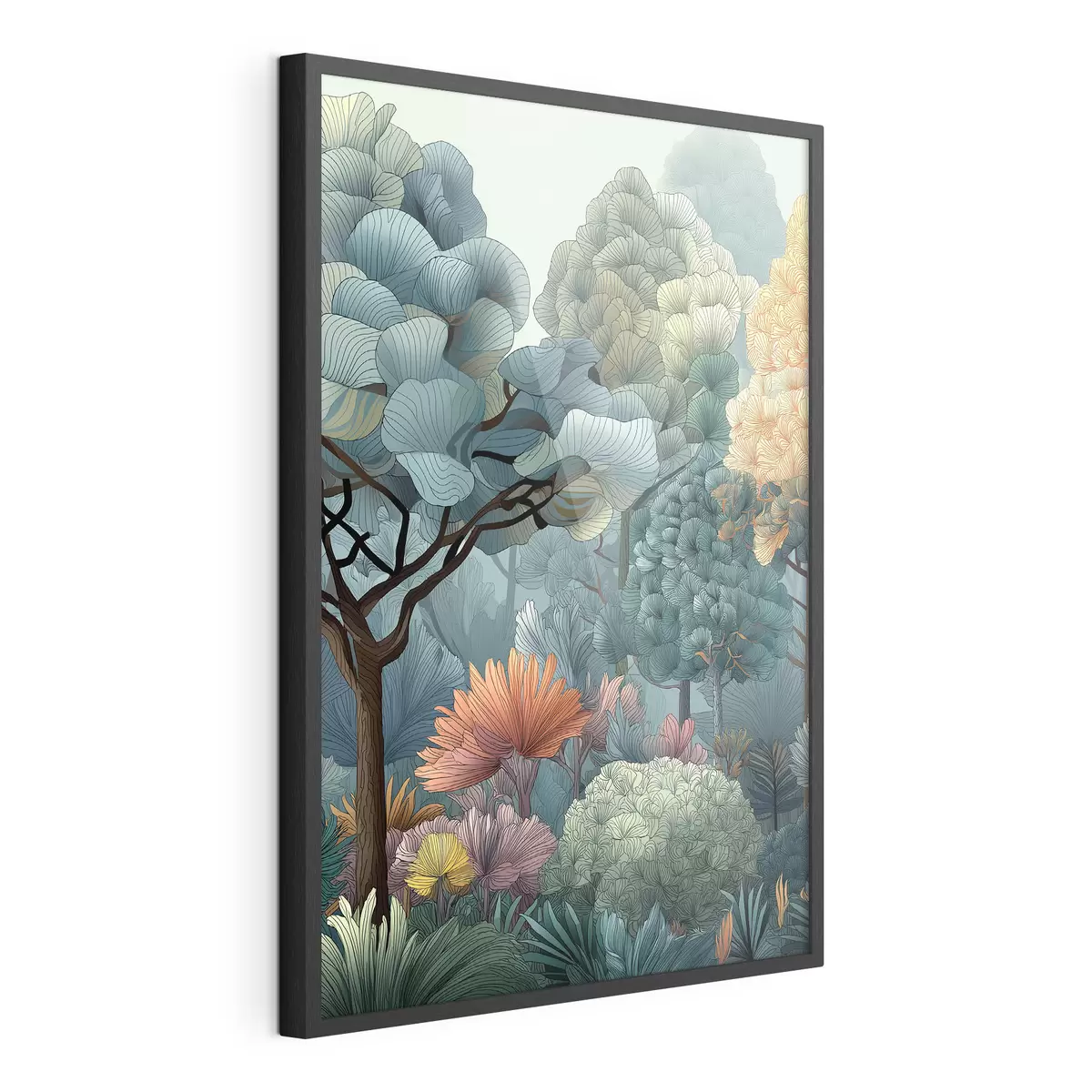 Poster Abstrakter Wald f47105