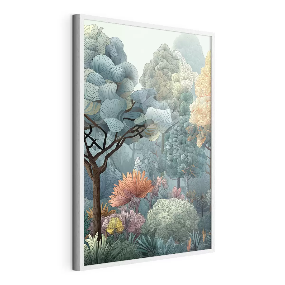 Poster Abstrakter Wald f47105