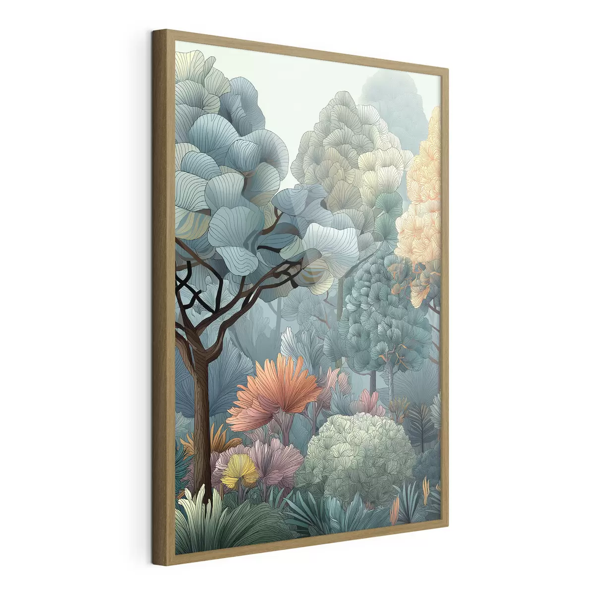 Poster Abstrakter Wald f47105